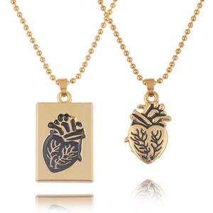 Coppia di Puzzle di moda collana cuore anatomico per le donne San Valentino regalo catena d'<span class=keywords><strong>oro</strong></span> ciondolo Collares - Product Image 3
