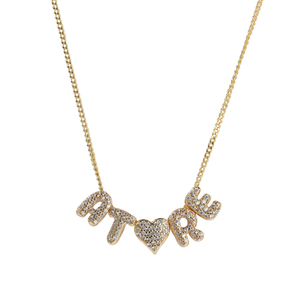 Collar de letras mini en oferta, cadena de letras de burbujas, dijes DIY, letra inicial personalizada, joyería ajustable <span class=keywords><strong>para</strong></span> mujer - Product Image 2