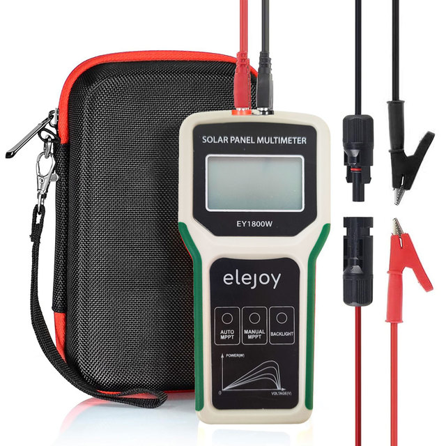 Open Circuit Voltage PV Camera Tester Meter Solar Power Digital LCD Photovoltaic MPPT Solar Panel Tester Multimeter