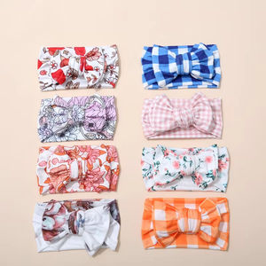 ربطات شعر حريرية عصرية على شكل قوس كبير على شكل زهرة منقوشة وحليب للأطفال - Product Image 3