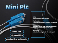 Répartiteur de Faisceau Optique Mini PLC SC UPC 1x2 1x4 1x8 1x16, 1 Entrée 8 Sorties, Monomode OS2 9/125μm, Répartiteur PLC 1 Point 8