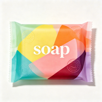 Emballage personnalisé pour savon artisanal, pochette à fermeture arrière en matériau composite, sac d'emballage pour savon en barre pour le corps et le bain