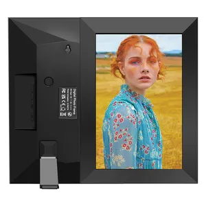 Cadre photo numérique de 10.1 pouces Télécharger gratuitement Musique Image Lecteur vidéo Cadre photo numérique avec boîtier en métal