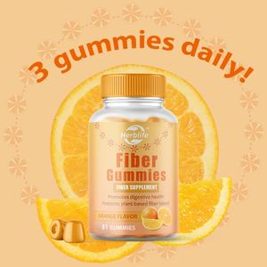 Gomitas de Fibra de Marca Privada ODM, Superventas - Salud Intestinal y Suplemento de Fibra Soluble Digestiva - Sabor Naranja, Acelera el Metabolismo - Product Image 4