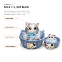 Jouet Squishy Chat Kawaii en TPR, Anti-stress à Rebond Lent, Décoration de Bureau Mignonne, Vente en Gros