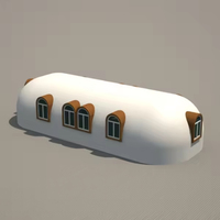 Module préfabriqué en forme d'avion de conception de mode assemblage rapide isolation thermique la cote de feu B1 niveau bricolage EPS dôme maison