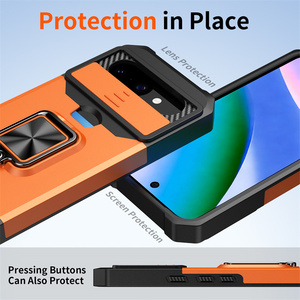 สำหรับ Google Pixel 10A 10 <span class=keywords><strong>9</strong></span> Pro XL 10 <span class=keywords><strong>9</strong></span> Pro 9A 8A ฝาแม่เหล็กหน้าต่างสไลด์รูปแบบซีดีการ์ดกระเป๋าห่วงหมุนเคสโทรศัพท์ - Product Image 4