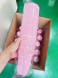 حفل زفاف مخصص الصف الغذاء المتاح وردي واضح PP مع شعار مخصص 16 أونصة كوب - Product Image 2