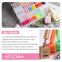 HONEY GIRL Kit de Fournitures pour Ongles 15 ml, Salon de Beauté, Art Végan, 60 Couleurs, Vernis Gel UV, Créez Votre Propre Marque, Ensemble de Vernis à Ongles Gel UV