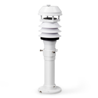 Direction de la vitesse du vent à ultrasons Température de l'air Humidité Pression Pluie Capteur de rayonnement 7 en 1 Station météo compacte automatique