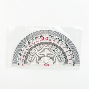 Venta Directa de Fábrica, Transportador Semicircular Transparente y Duradero de 0-180 Grados para Estudiantes - Product Image 3