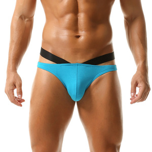 Nuovi Slip da <span class=keywords><strong>Uomo</strong></span> Sexy a Doppio Strato con Tasca a V e Doppia Vita Sottile in Modal - Product Image 2