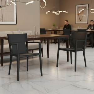 Fauteuil de salle à manger moderne et stable en cuir rembourré, design élégant, pour la maison et l'hôtellerie - Product Image 4