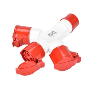 Enchufes de múltiples salidas Tamaño personalizado Carga de energía Cable de extensión <span class=keywords><strong>Nonin</strong></span> Personalizado Buena calidad 380V 4P Industrial OEM Rojo IP44 - Product Image 1