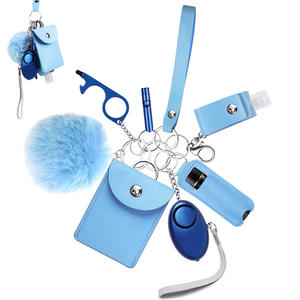 Venta al por mayor de suministros de protección, juego de llaveros de defensa, accesorios para mujeres, muñequera de seguridad, llavero de autodefensa - Product Image 3