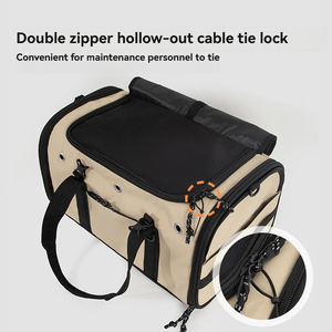 Sac de transport pour animaux de compagnie, sac de voyage souple pour chat et <span class=keywords><strong>chien</strong></span>, s'adapte sous le siège d'<span class=keywords><strong>avion</strong></span>, hauteur 24 cm, maille respirante, offre d'usine - Product Image 5