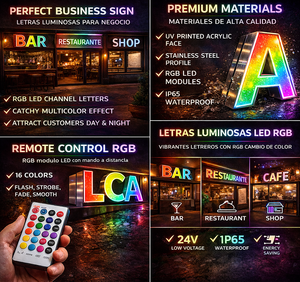 Custom RGB LED Channel <strong>Letters</strong> Sign Custom RGB LED Channel <strong>Letters</strong> Sign Rainbow LED <strong>Letters</strong> Sign Gradient Color LED <strong>Letters</strong> - Product Image 5