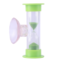 Timer Jam Pasir Silinder Kaca ABS Ramah Lingkungan Buatan Tangan Modern 1/2/3 Menit Portabel Hadiah Promosi