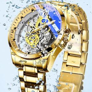 Montre à quartz TIGERAO 520 avec aiguilles lumineuses, cadran ajouré, étanche, montre-bracelet de mode pour hommes, Montre Relojes - Product Image 6