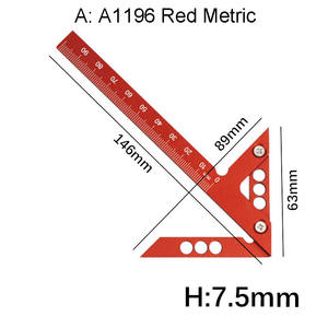 Center Finder Holz bearbeitungs quadrat Grad rechtwinklige Linien lehre Aluminium Center Scribe Carpenter Lineal Holz messwerk zeug - Product Image 3