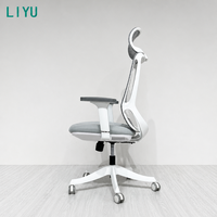Chaise de bureau ergonomique contemporaine LIYU en maille, dossier haut avec soutien lombaire, pivotante, pour usage scolaire, personnel et cadres