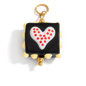 SUMMLY - Dijes de Acero Inoxidable Chapados en Oro de 18K con Forma de Corazón de Uva, Cereza, Fresa y Piña, Joyería de Moda - Product Image 3