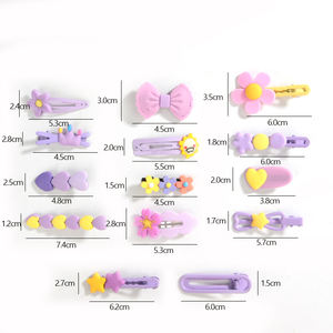 सुंदर कैंडी रंगीन फूलों के बालों की क्लिप गौण बाल बाल क्लिप छोटे लड़की के लिए बाल कटवाने के लिए तैयार - Product Image 2