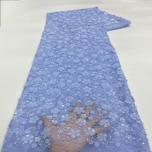 <strong>Heavy</strong> Industry Bead Tube Sequin Embroidery Mesh <strong>Lace</strong> <strong>Fabric</strong> Wedding Dress High-end Clothing <strong>Fabric</strong> Beads <strong>Lace</strong> - Product Image 4