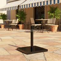 Base de parasol en acier pour mobilier d'extérieur de parcs 480x380x45mm HIFINE HFBU-001B, avec mât en aluminium de 1,5m de rayon, 8 branches