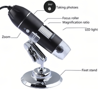 Microscope numérique USB portable 500X 1000X 1600X Grossissement Endoscope Lumière blanche intégrée 8 LED Loupe Caméra vidéo