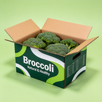 Groothandel Broccoli Verpakkingsdoos Waterdicht Hoge Sterkte Golfkarton Groente Verzenddoos