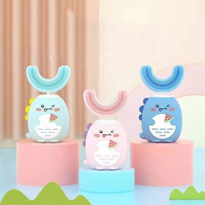 Cepillo de Dientes Eléctrico en Forma de U para Niños, de Silicona Suave, Impermeable IPX7, con Diseño de Dibujos Animados, Venta al Por Mayor de Fábrica - Product Image 1