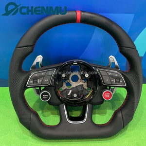 Volante Deportivo de Cuero para Auto, de Fábrica, para Audi S7 A4 A5 A6 A7 <span class=keywords><strong>Q2</strong></span> Q3 Q5 A3 S3 S8 R8 Q5 Q3 <span class=keywords><strong>Q2</strong></span> Q7 Q8 con Botón de Encendido - Product Image 1