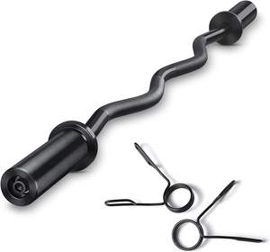 Barre de musculation incurvée professionnelle en acier allié, barre de musculation en zigzag pour la musculation, exercices de gym - Product Image 3