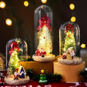 Ornement de Noël en verre avec lumières LED pour la décoration des fêtes - Product Image 3