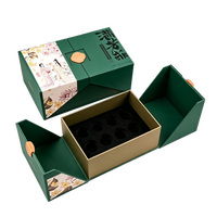 Boîte rigide pliante personnalisée avec impression quadricolore mate et gaufrage de luxe, en matériaux recyclés, pour emballage cadeau destiné aux petites entreprises
