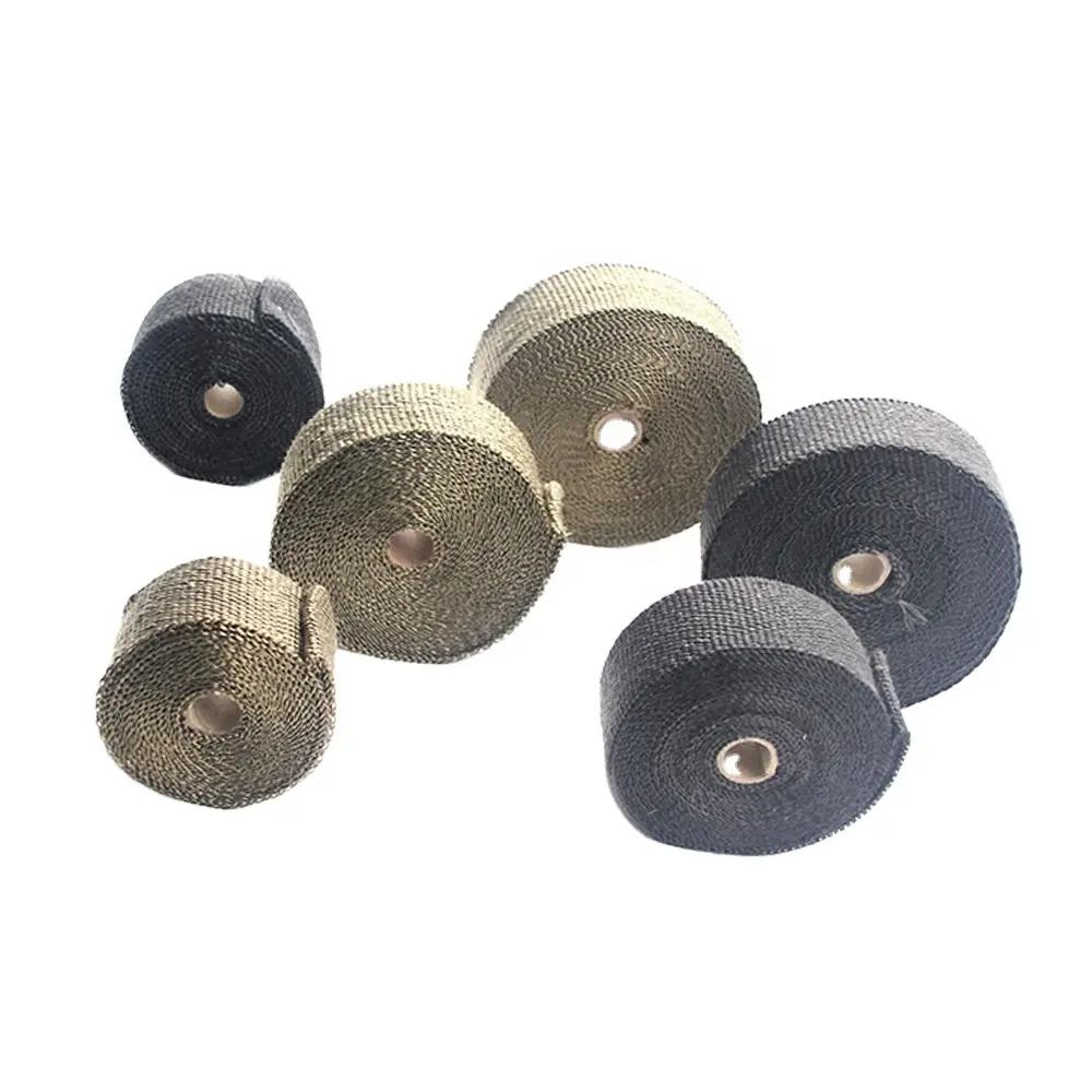50 mm Insulation Tape Exhaust Heat Wrap Black Motorcycles Exhaust Pipe Anti-hot Wrap Heat Manifold Insulation Cloth Roll+Ties