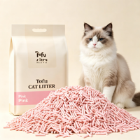 Litière pour chat en tofu ODM, fibres de pois, agglomérante, parfumée, écologique, populaire auprès des animaux de compagnie, biodégradable et jetable aux toilettes.