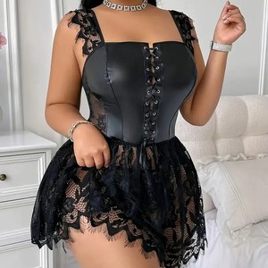 <span class=keywords><strong>Robe</strong></span> fourreau sexy en cuir effet mouillé pour femme, jupe mini moulante brillante en <span class=keywords><strong>latex</strong></span> avec ouverture érotique à l'entrejambe et poches aux hanches - Product Image 4