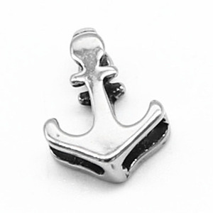 Colgante de Ancla y Barco Pequeño de Acero Inoxidable Pulido, Accesorio de Joyería y Adorno Único - Product Image 3