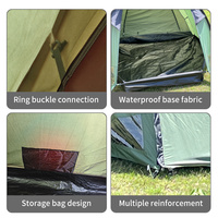Tente de camping familiale grande capacité pour 4 personnes, facile à monter, double couche, légère, portable, idéale pour le glamping et les escapades en plein air, tente tunnel avec vestibule