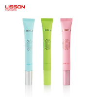 Tube vide D16 10ML 15ML pour crème contour des yeux avec applicateur en céramique et alliage de zinc, embout de massage, tube pour baume à lèvres et sérum de soin