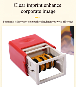 402 Plastic Automatic Ink <strong>Return</strong> <strong>Stamp</strong> for Office Digital Adjustable Accounting Financial Wheel Tipping Bucket Ink Pad Wholesale - Product Image 6