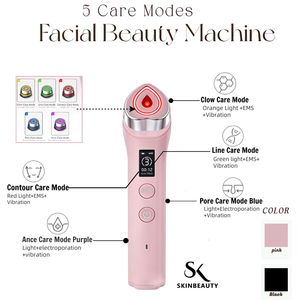 Dispositivo de Belleza Facial de Electroporación Portátil, Lifting Facial <span class=keywords><strong>ESM</strong></span>, Microcorriente, Tecnología de Espectro de Cinco Colores sin Agujas - Product Image 3