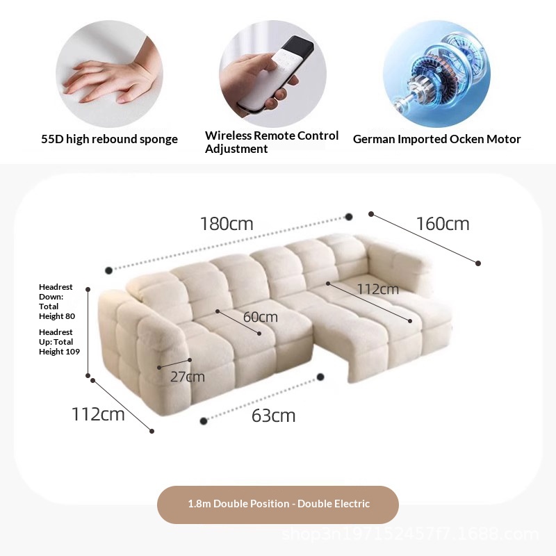 1.80 meter double seat