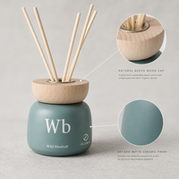 Diffuseur de parfum en verre personnalisé 100 ml, décoration d'intérieur, aromathérapie avec boîte d'emballage
