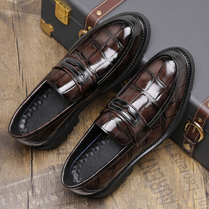 Chaussures habillées montantes pour hommes en cuir véritable de créateur, style rétro, faciles à enfiler, grandes tailles, nouvelle collection, haute qualité - Product Image 4