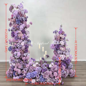 DKB Factory Wholesale Artificial Flower <b>Decor</b> Set Luxurious Purple Standing Artificial Flowers for Wedding Decorations - Product Image 2