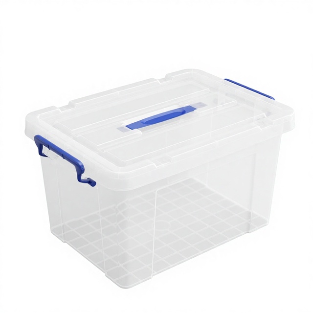 38.5*27.5*21.5cm Eco-Friendly PP Plastic Storage Box Portable Dust-Proof Save Space Organization Design for Home Garden Use