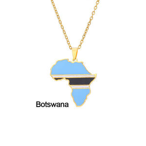 Collar con Colgante de <span class=keywords><strong>Mapa</strong></span> de África, Joyería de Acero Inoxidable, Egipto, Tanzania, Eritrea, Argelia, Uganda, Mali, Guinea, Gabón, Djibouti, Zimbabue - Product Image 6